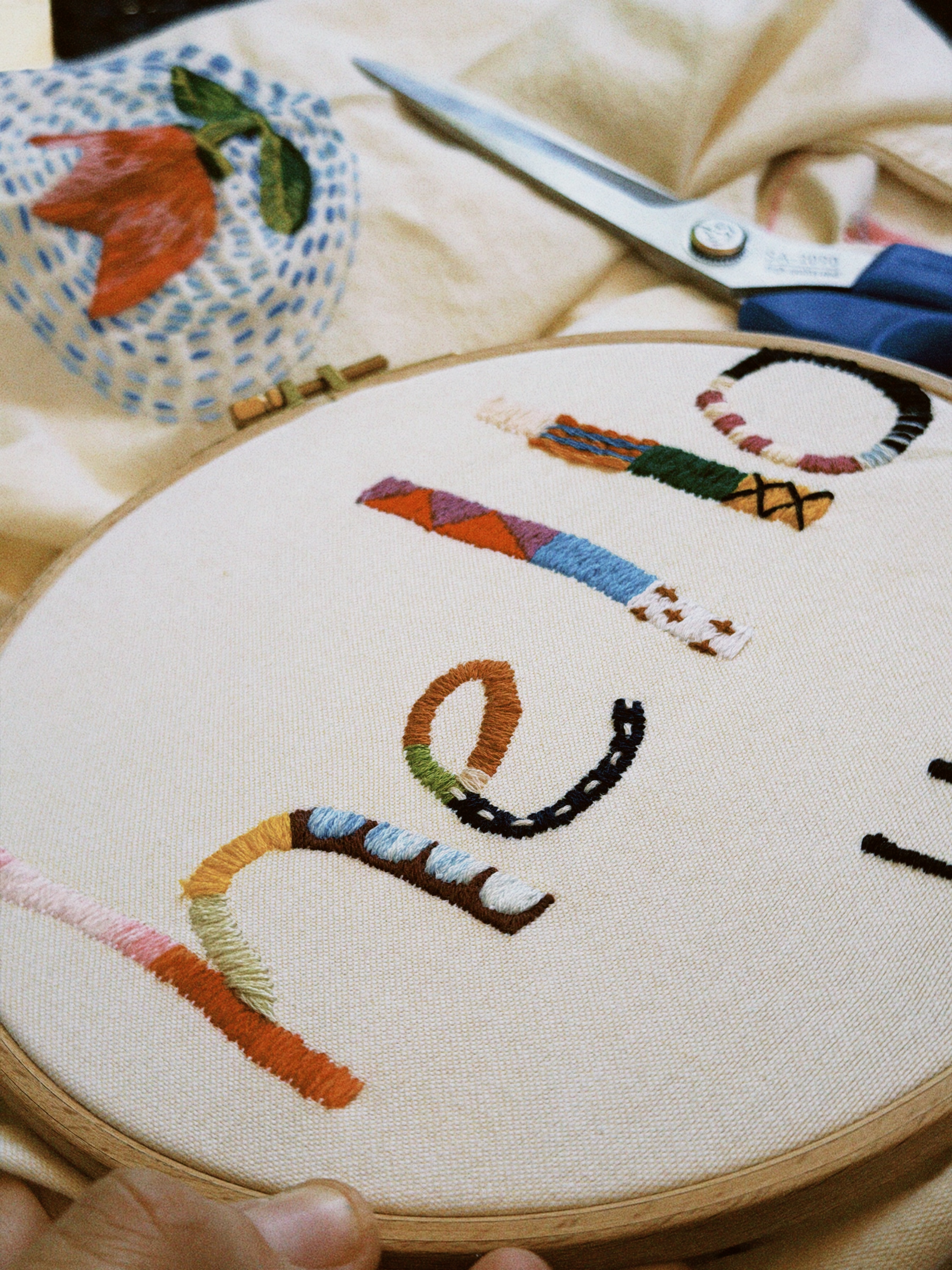Embroidery in a hoop — by Varya Perlin